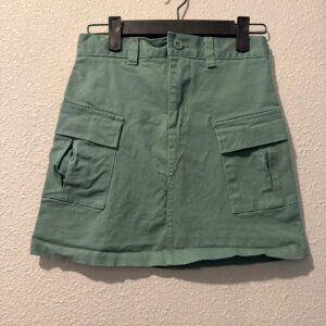 Green Cargo Mini Skirt