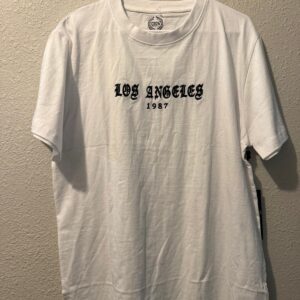 White “Los Angeles 1987” Graphic T‑Shirt – CR2 Brand