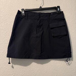 Black Utility Mini Skirt with Cargo Pocket