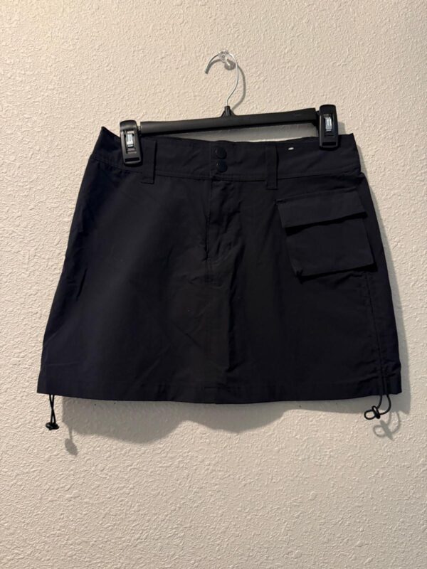 Black Utility Mini Skirt with Cargo Pocket