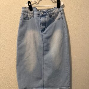 Light Blue High‑Waisted Denim Skirt