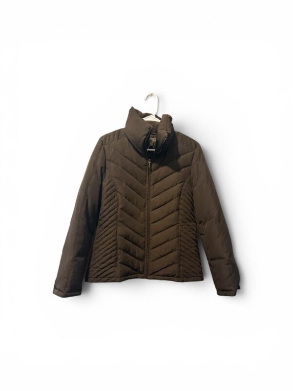 Dark Brown Quilted Winter Jacket