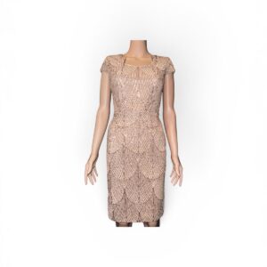 Beige Sequin Dress – Elegant Style