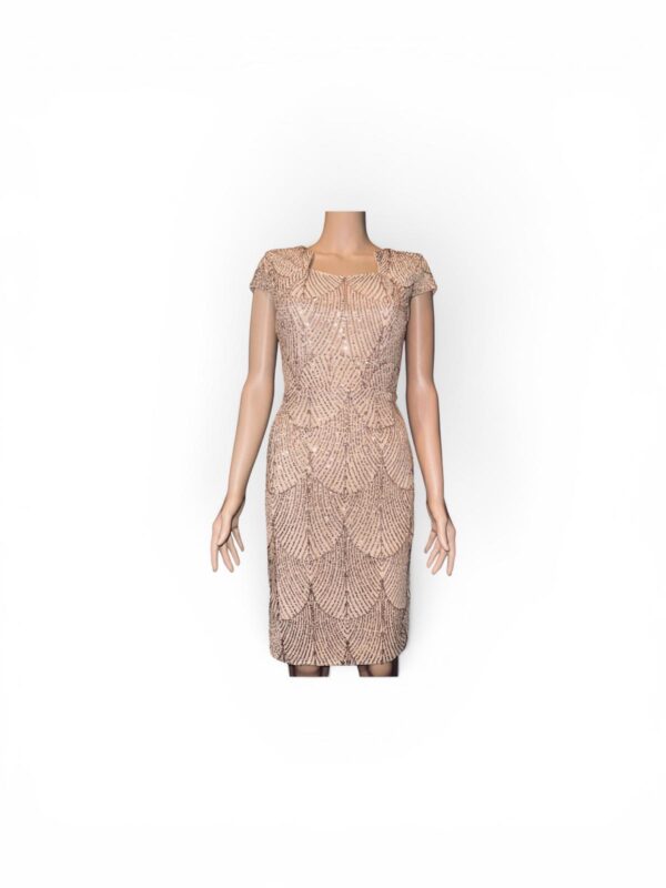 Beige Sequin Dress – Elegant Style