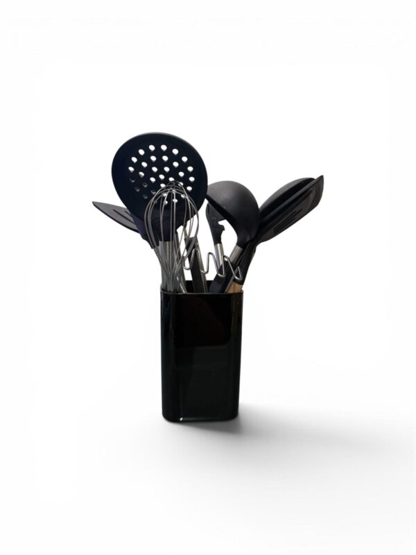 Kitchen Utensil Set in Black Holder