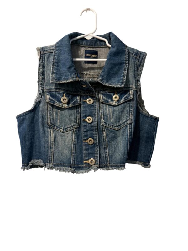 Women’s Cropped Denim Vest – Highway Brand
